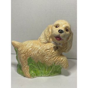 Cocker Spaniel Puppy Dog Figurine L Signed